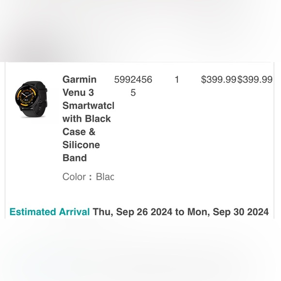 Garmin Venu 3 Smartwatch-with screen protectors. Warranty til September 25! - Picture 2 of 6